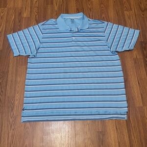 Adidas Golf ClimaCool Striped Polo Shirt Men’s 2XL Performance Activewear A80